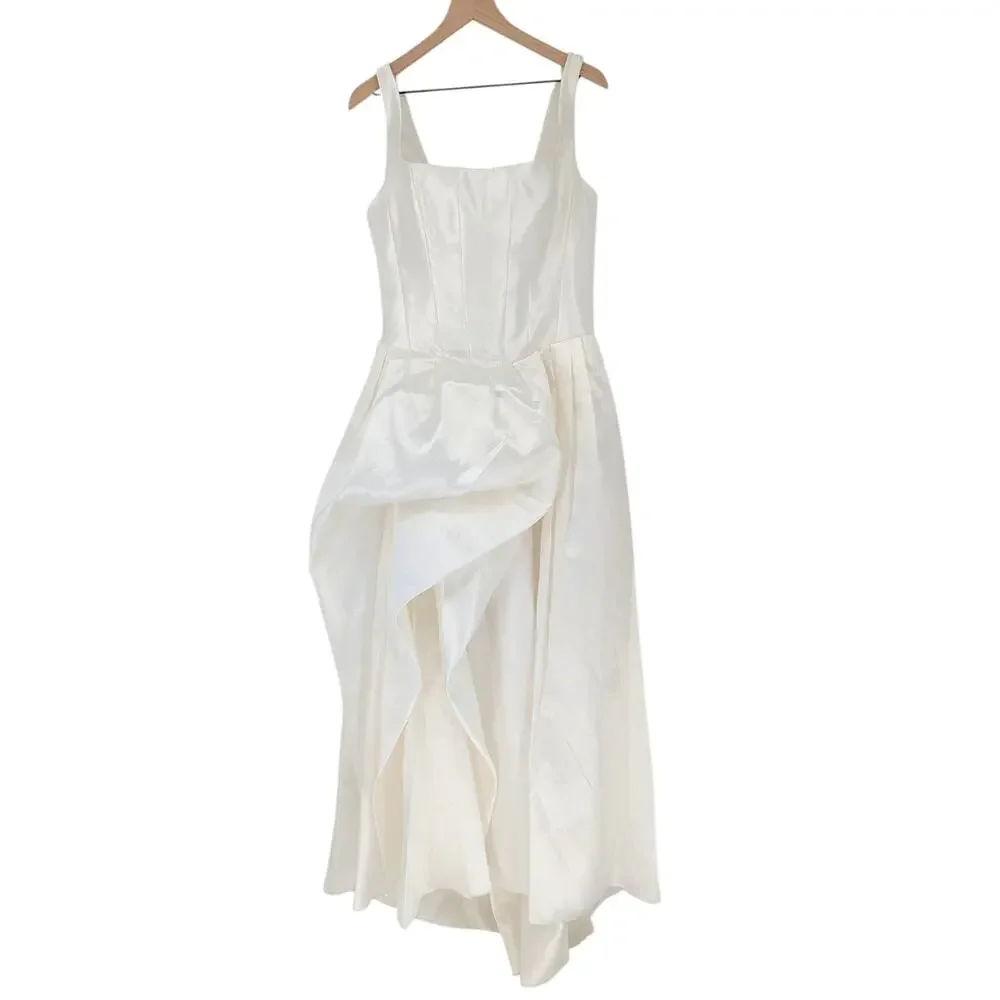 Willowby by Watters Pia Mikado Wedding Dress Corset Open Back Bridal Gown 15 NWT